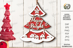 Christmas Trees Wall Decors Bundle Laser Cut. Chrisrmas SVG Product Image 5