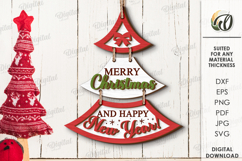 Christmas Trees Wall Decors Bundle Laser Cut. Chrisrmas SVG Product Image 9