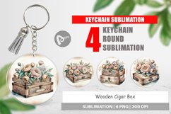 Keychain Wooden Cigar Box Product Image 1