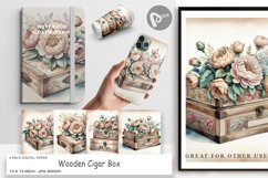Digital Paper Wooden Cigar Box Product Image 1