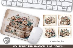 Mouse Pad Wooden Cigar Box Product Image 1