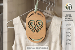 Hanging Closet Sachet Laser Cut. Wardrobe Sachet SVG Product Image 1