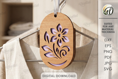 Hanging Closet Sachet Laser Cut. Wardrobe Sachet SVG Product Image 1