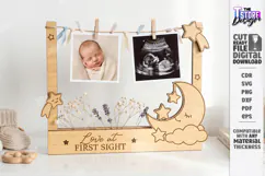 Clothespin Baby Photo Frame Laser Cut | New Born Laser | CNC Product Image 1