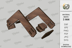 Kitchen Coaster Laser Cut. Drink Coaster With Holder SVG Product Image 2