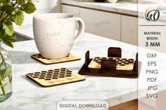3D Coasters Bundle Laser Cut. Coaster With Holder SVG Product Image 14