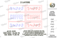 3D Coffee Sign Laser Cut. Kitchen Wall Decor SVG Product Image 2