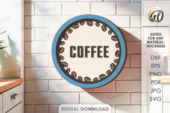 3D Coffee Signs Bundle Laser Cut. Kitchen Wall Decor SVG Product Image 9