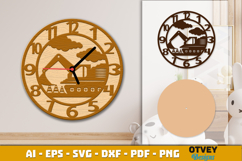 Wooden Construction Wall Clock Lasercut Product Image 3