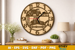 Wooden Construction Wall Clock Lasercut Product Image 4