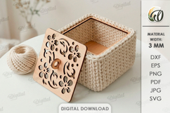 Crochet Basket Bases Bundle Laser Cut. Basket Lid Base SVG Product Image 10