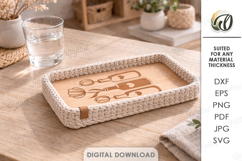 Crochet Basket Tray Bases Bundle Laser Cut. Basket Base SVG Product Image 11