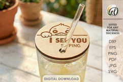 3D Cup Covers Bundle Laser Cut. Engraved Cup Toppers SVG Product Image 13