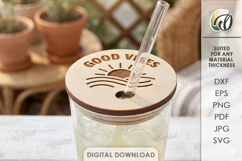 3D Cup Cover Laser Cut. Engraved Cup Topper SVG Product Image 1