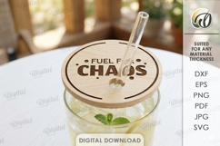 3D Cup Cover Laser Cut. Engraved Cup Topper SVG Product Image 1