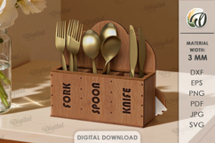 3D Cutlery Organizers Bundle Lasercut. Kitchen Organizer SVG Product Image 17