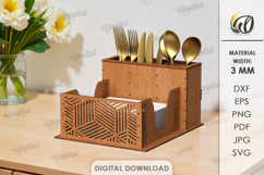 3D Cutlery Organizers Bundle Lasercut. Kitchen Organizer SVG Product Image 13