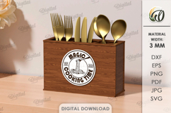 3D Cutlery Organizers Bundle Lasercut. Kitchen Organizer SVG Product Image 16