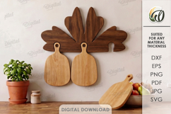 Cutting Boards With Holders Bundle Laser Cut. Kitchen SVG Product Image 2