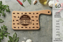 Kitchen Cutting Board Laser Cut. Engraved Cutting Board SVG Product Image 1