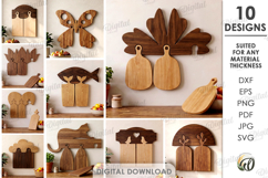 Cutting Boards With Holders Bundle Laser Cut. Kitchen SVG Product Image 1