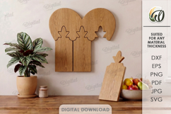 Cutting Board With Holder Laser Cut. Chopping Board SVG Product Image 1