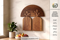 Cutting Board With Holder Laser Cut. Chopping Board SVG Product Image 1
