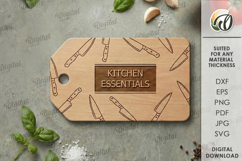 Engraved Cutting Boards Bundle Laser Cut. Kitchen SVG Product Image 10