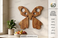 Cutting Board With Holder Laser Cut. Chopping Board SVG Product Image 1