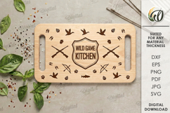 Kitchen Cutting Board Laser Cut. Engraved Cutting Board SVG Product Image 1