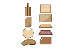 wooden cutting board set cartoon Product Image 1