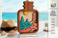 3D Decors In Bottles Bundle Laser Cut. Standing Decor SVG Product Image 2