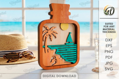 3D Bottle Decor Laser Cut. Standing Decor SVG Product Image 1