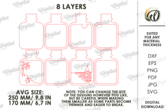 3D Decors In Bottles Bundle Laser Cut. Standing Decor SVG Product Image 5