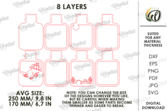 3D Bottle Decor Laser Cut. Standing Decor SVG Product Image 2