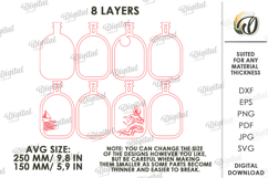 3D Bottle Decor Laser Cut. Standing Decor SVG Product Image 2