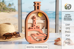3D Decors In Bottles Bundle Laser Cut. Standing Decor SVG Product Image 12