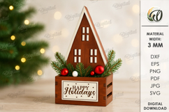Christmas Decorative Boxes Bundle Lasercut. Christmas SVG Product Image 7
