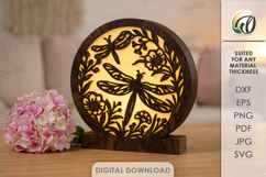 Decorative Lamp Laser Cut. Led Light Lamp. Lightbox SVG Product Image 1