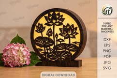 Decorative Lamps Bundle Laser Cut. Light Box SVG Product Image 8