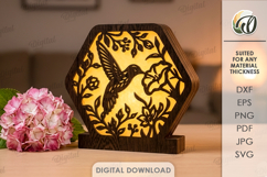 Decorative Lamp Laser Cut. Led Light Lamp. Lightbox SVG Product Image 1