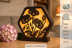 Decorative Lamps Bundle Laser Cut. Light Box SVG Product Image 11