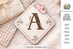 3D Decorative letter signs Bundle Laser cut. Alphabet SVG Product Image 2