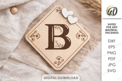 3D Decorative letter signs Bundle Laser cut. Alphabet SVG Product Image 4