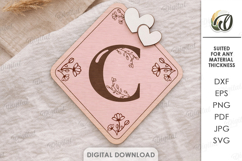 3D Decorative letter signs Bundle Laser cut. Alphabet SVG Product Image 6