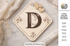 3D Decorative letter signs Bundle Laser cut. Alphabet SVG Product Image 8