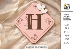 3D Decorative letter signs Bundle Laser cut. Alphabet SVG Product Image 12