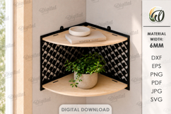 Decorative Wall Shelves Bundle Laser Cut. Display Shelf SVG Product Image 2