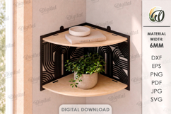 Decorative Wall Shelves Bundle Laser Cut. Display Shelf SVG Product Image 5