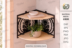 Decorative Wall Shelves Bundle Laser Cut. Display Shelf SVG Product Image 6